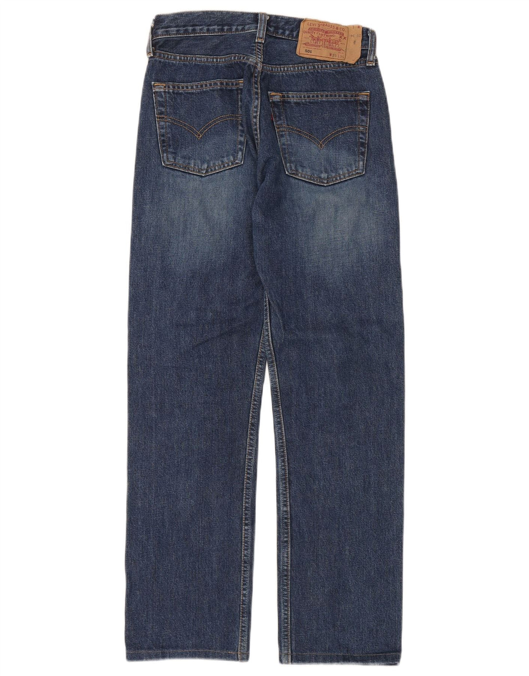 LEVI'S Herre 501 Straight Jeans W28 L30 Blå Bomuld