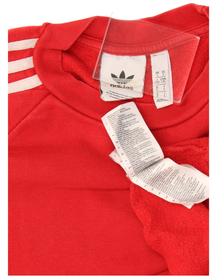 Adidas Sweatshirt til mænd, stor rød bomuld