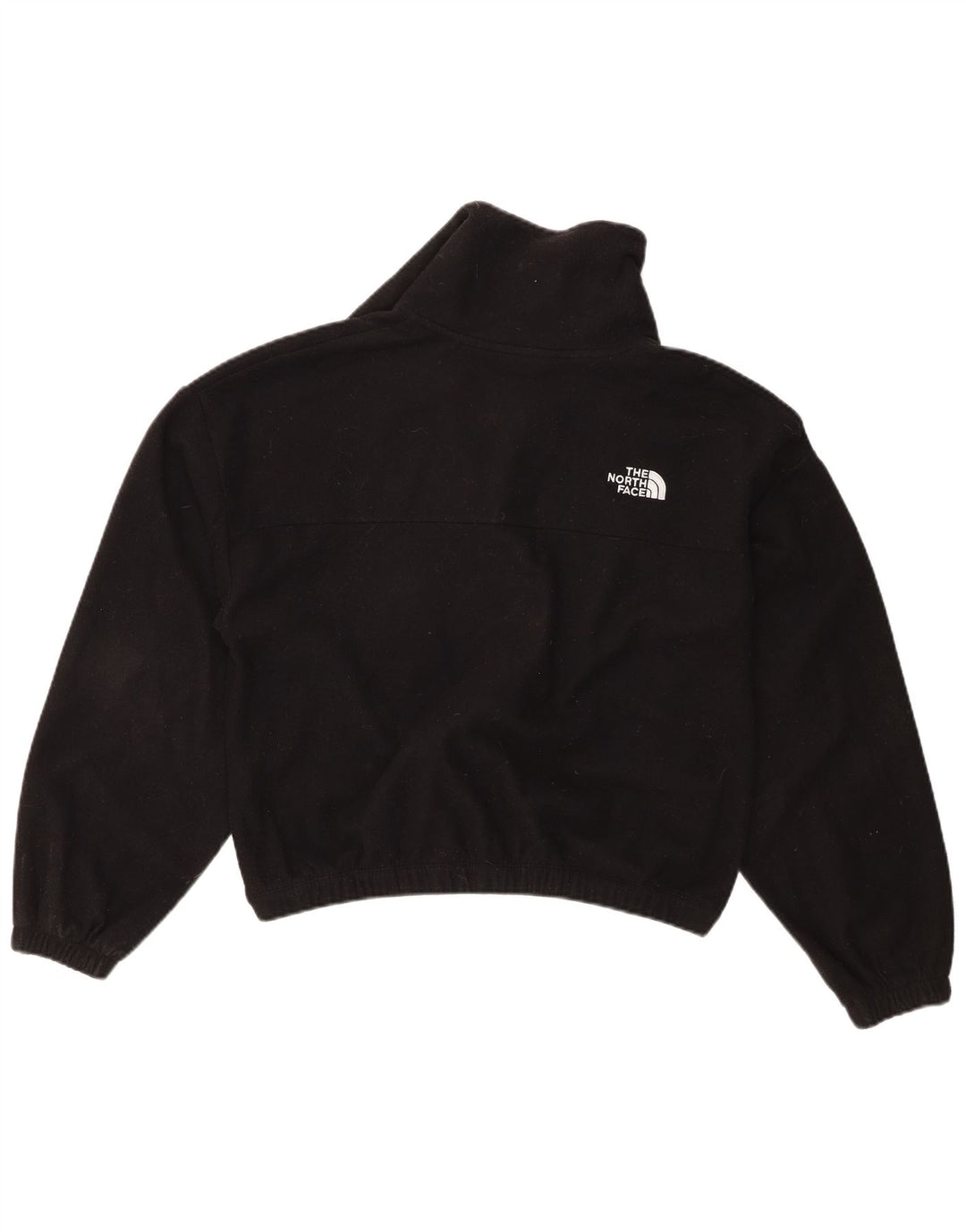 The North Face Womens Oversized Crop Fleece Jumper UK 12 Medium Black