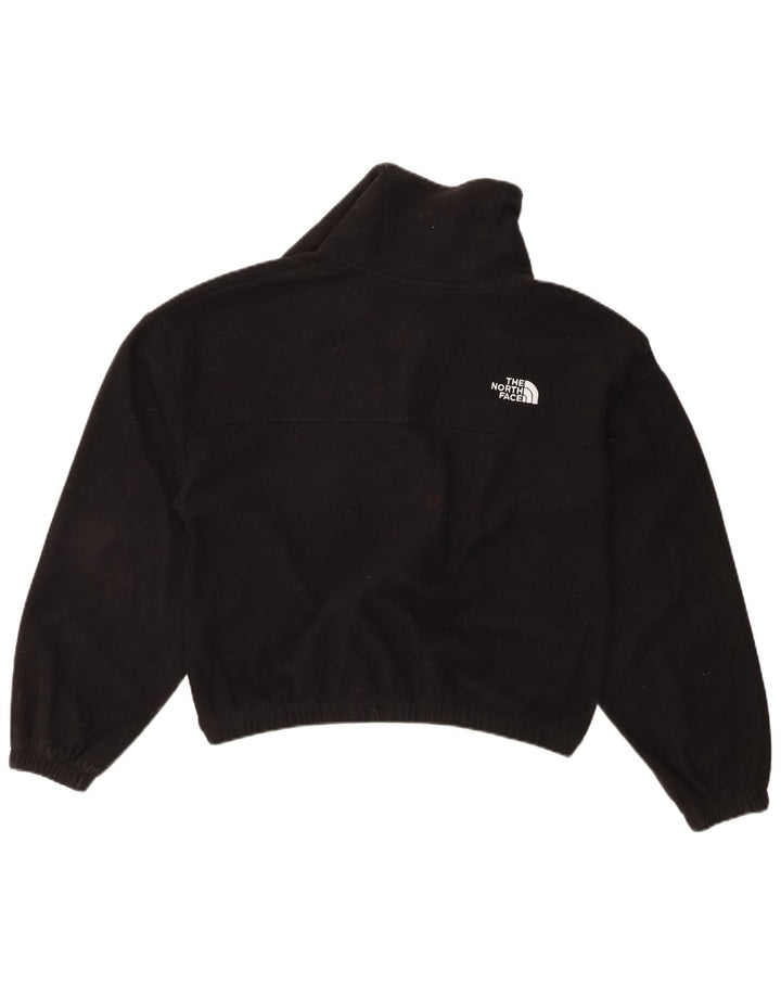 The North Face Womens Oversized Crop Fleece Jumper UK 12 Medium Black