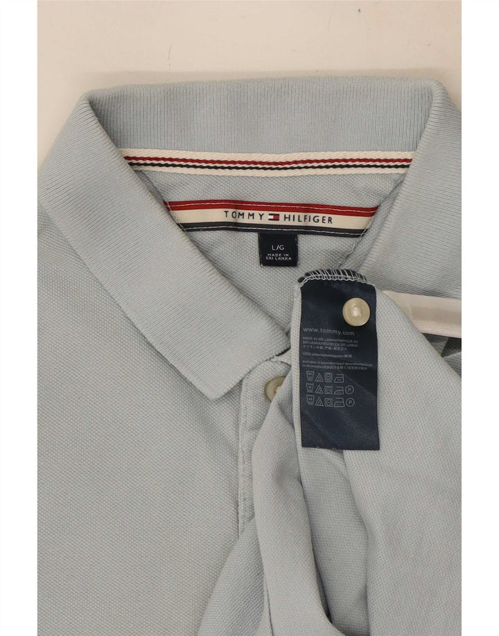 Tommy Hilfiger Herre Polo Shirt Stor Blå Bomuld