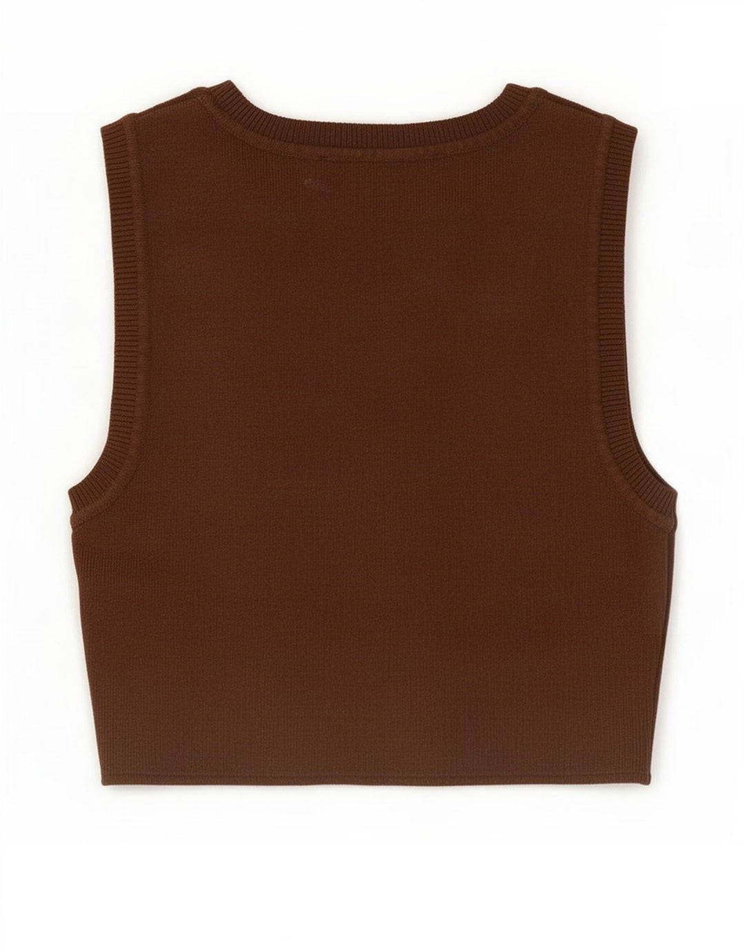 Zara Womens Crop Vest Top UK 8 Small Brown