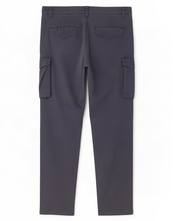 Benetton Herre Slim Cargo Bukser IT 54 2XL W38 L32 Marineblå Bomuld