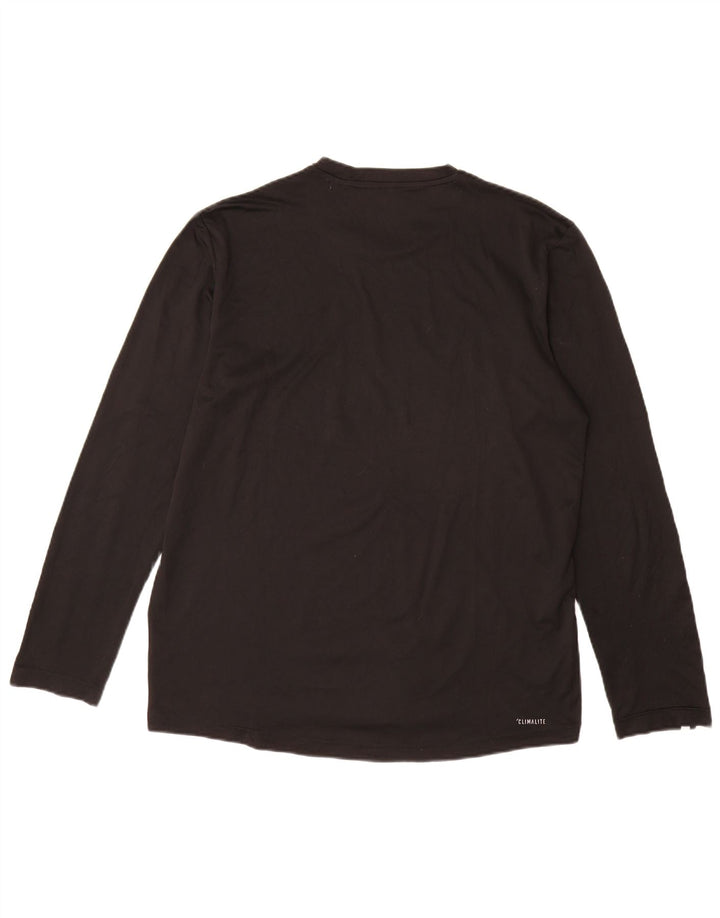 Adidas Herre Climalite Top Langærmet Stor Sort