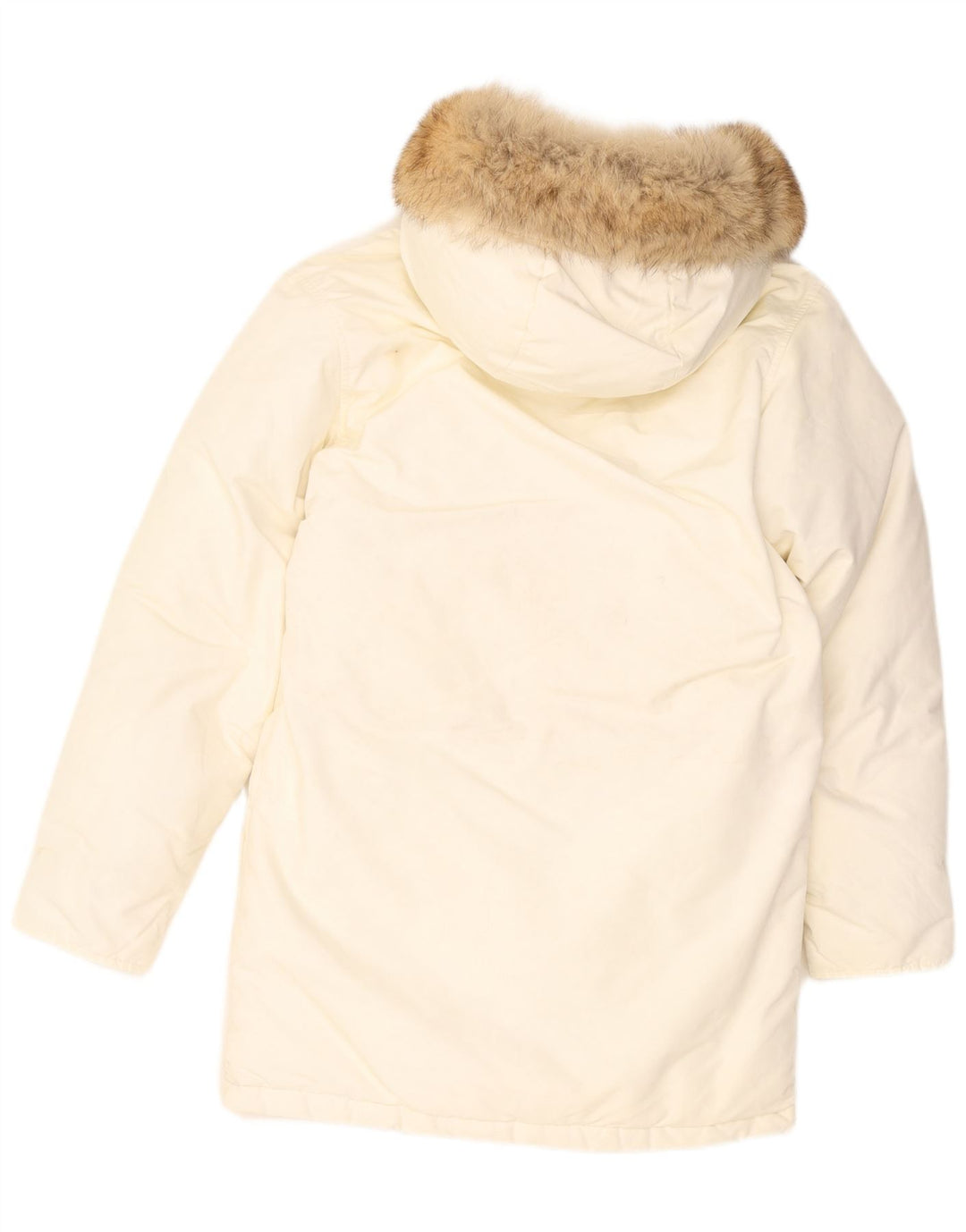 Woolrich Herre hættepolstret jakke UK 36 Lille hvid nylon