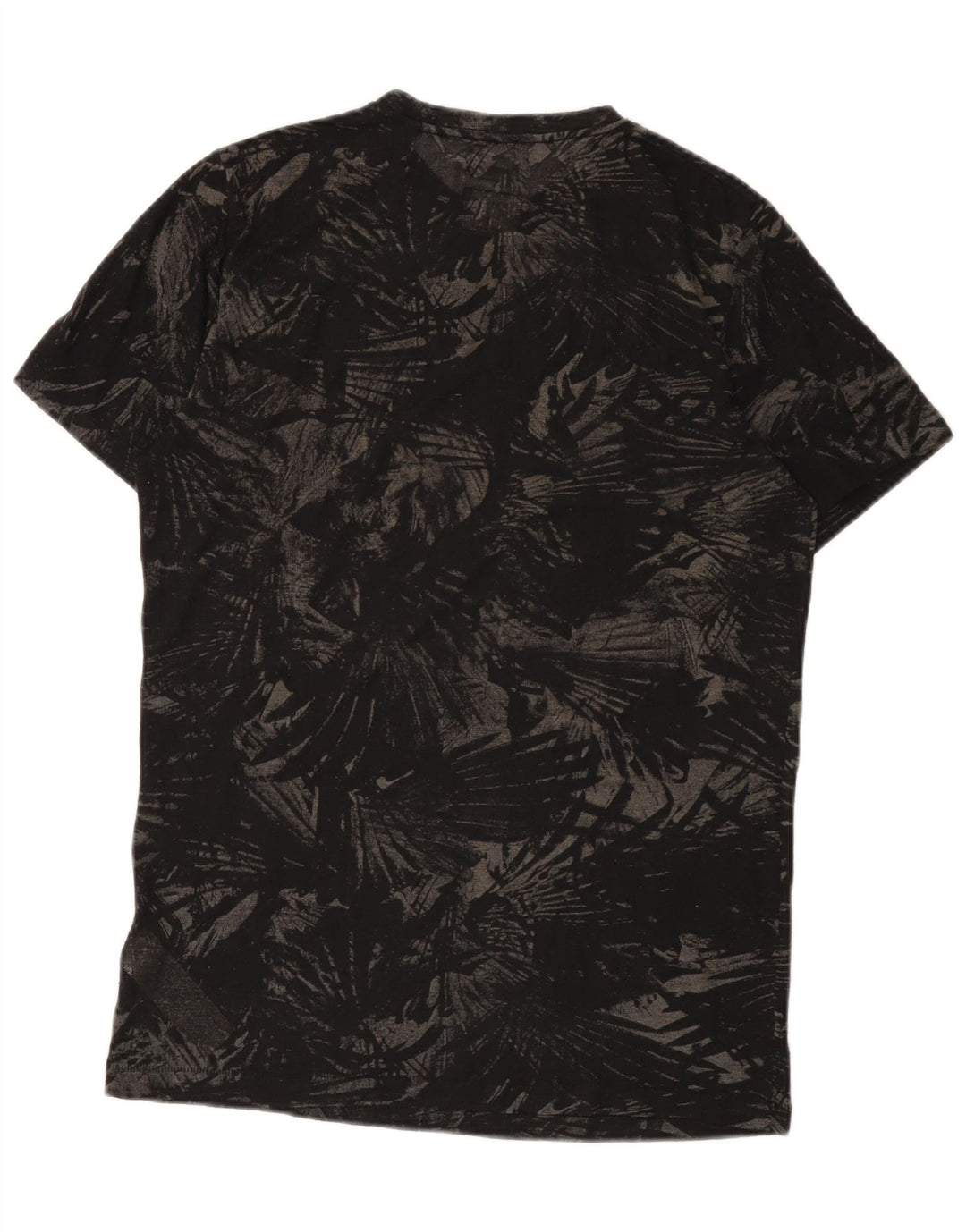 Diesel Herre T-Shirt Top Stor Sort Blomster Polyester