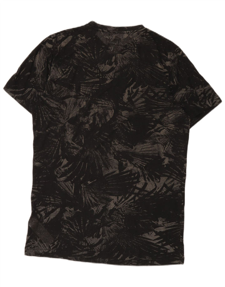 Diesel Herre T-Shirt Top Stor Sort Blomster Polyester