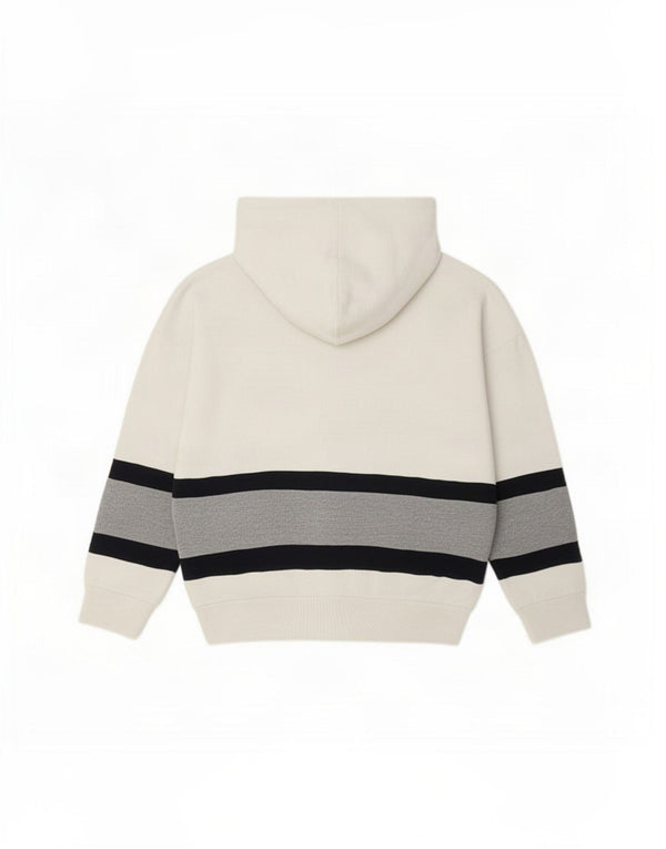 Adidas Graphic Hoodie Jumper UK 12 Medium White Colourblock Bomuld