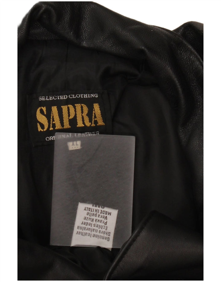 Vintage herre læderjakke UK 42 XL sort læder