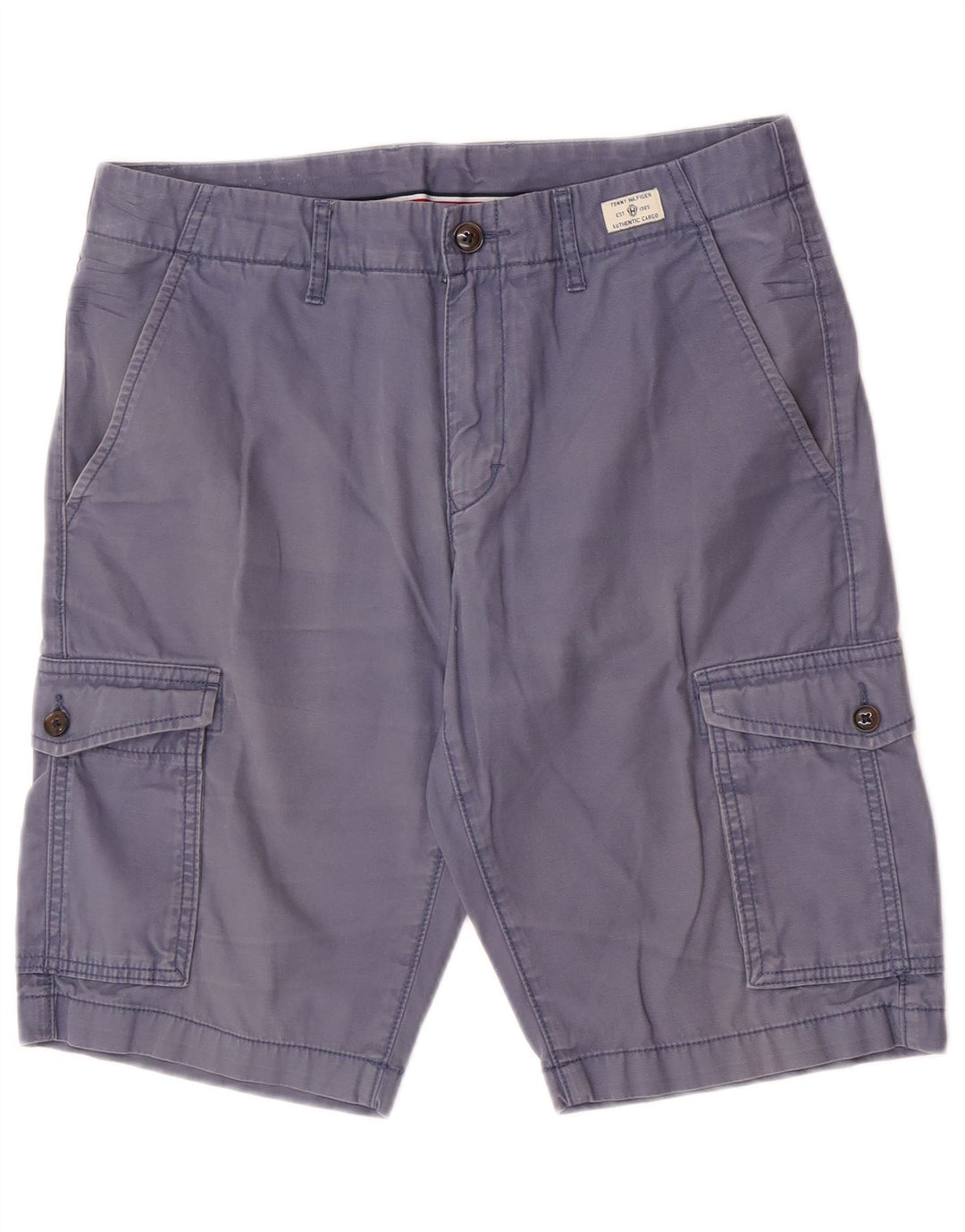 Tommy Hilfiger Herre Cargo Shorts W32 Medium Blue Bomuld