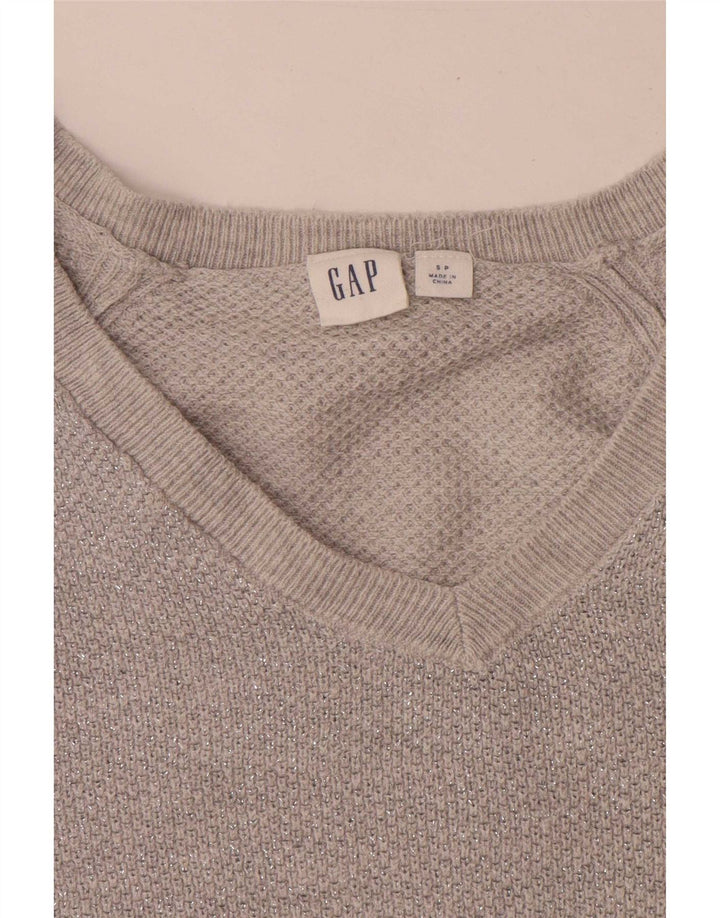 Gap Womens Oversized V-hals sweater UK 10 Small Grey