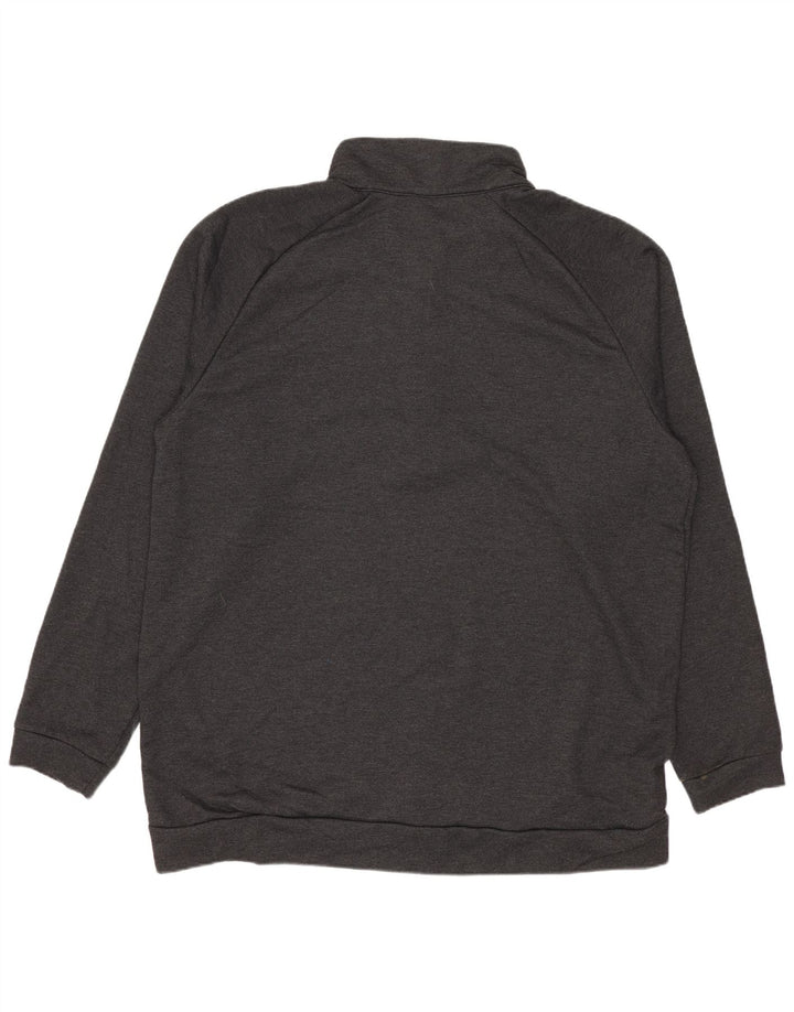 Nike Herre Dri Fit Sweatshirt Jumper med lynlås XL Grå Polyester