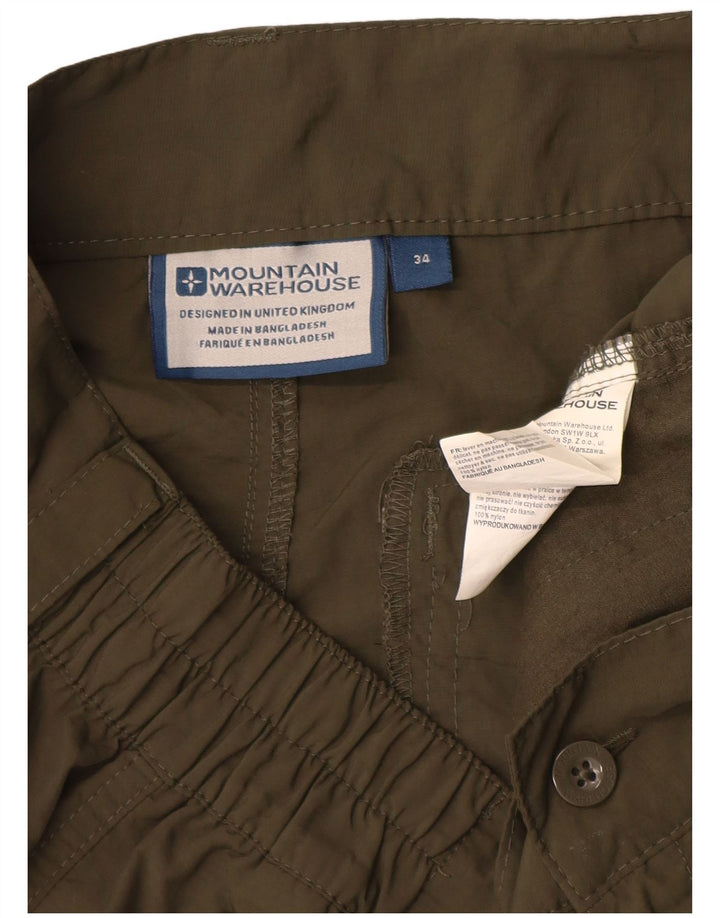 MOUNTAIN WAREHOUSE Herre Cargo Shorts W34 Large Khaki Nylon