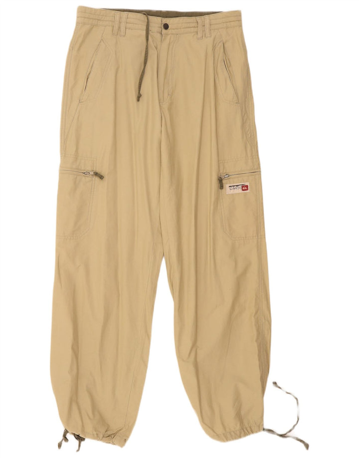 Quiksilver Herre joggers Cargo Bukser Medium W32 L32 Beige Bomuld