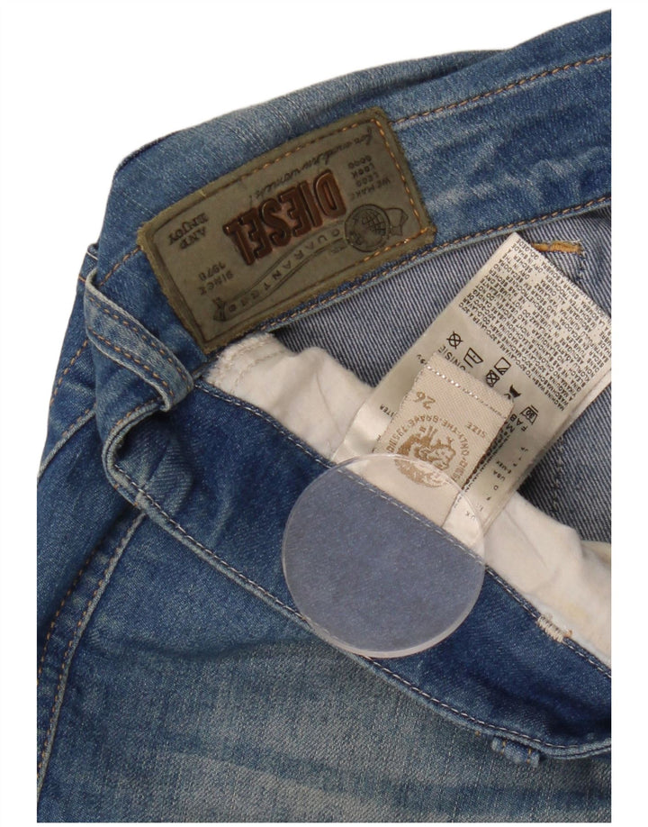 DIESEL Dame Grupee Super Skinny Jeans W26 L33 Blå Bomuld