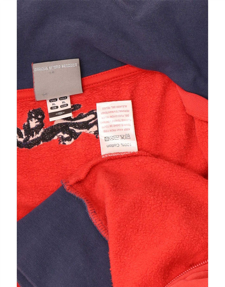 Umbro Herre træningsdragt Topjakke XL Rød Colourblock Bomuld