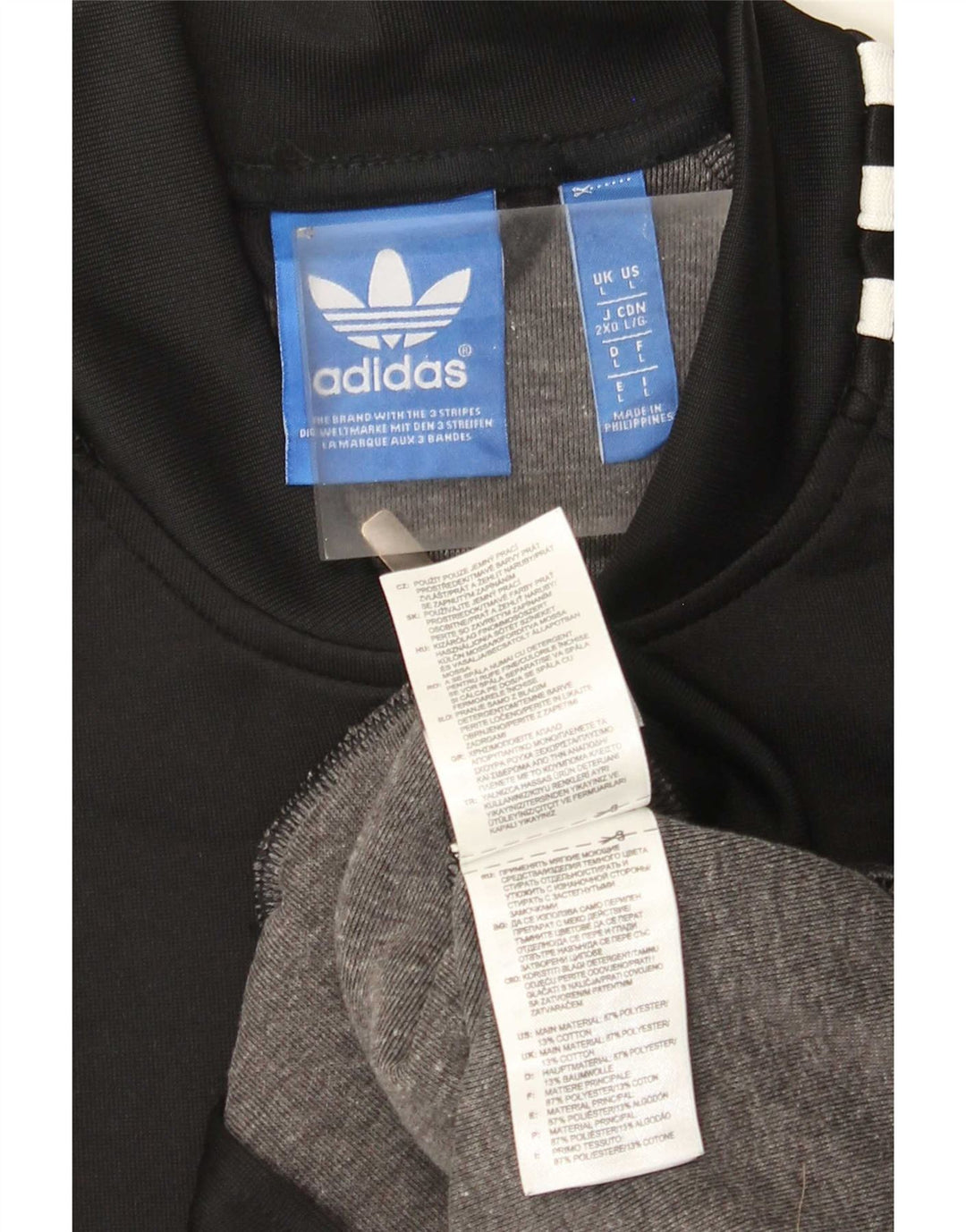 Adidas Træningsdragt til mænd, topjakke, stor sort polyester