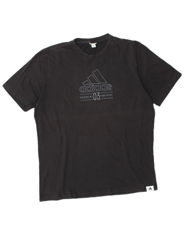 ADIDAS Grafisk T-shirt top til mænd, stor sort