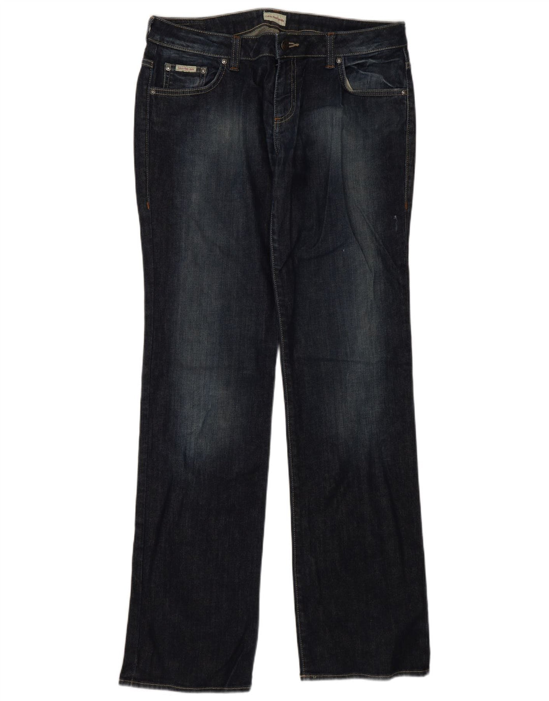 Calvin Klein Dame Bootcut Jeans W32 L34 Marineblå Bomuld