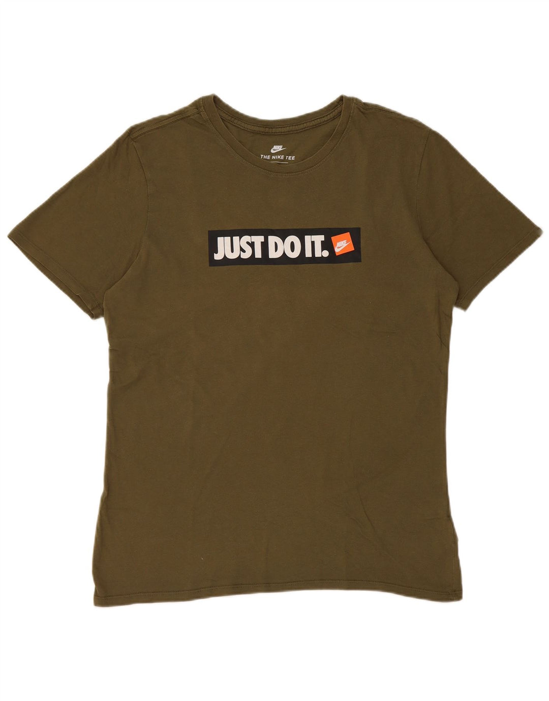 Nike Herre grafisk T-shirt Top Medium Khaki Bomuld