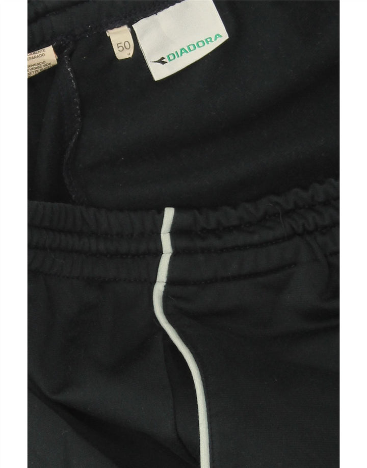 DIADORA Mens Tracksuit Trousers IT 50 Medium  Black Polyester Vintage Diadora and Second-Hand Diadora from Messina Hembry 