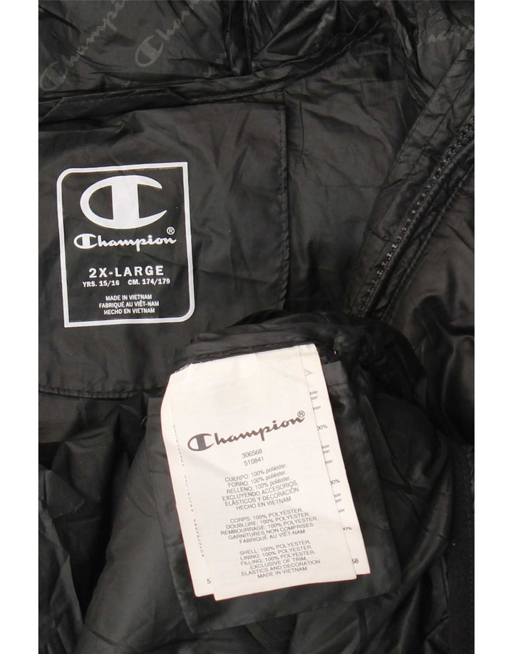 Champion drenge hættejakke 15-16 år 2XL sort polyester