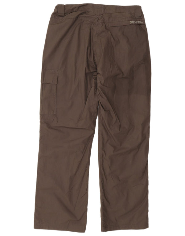 Mountain Warehouse Womens Straight Cargo Trousers UK 10 Small W30 L29 Brown