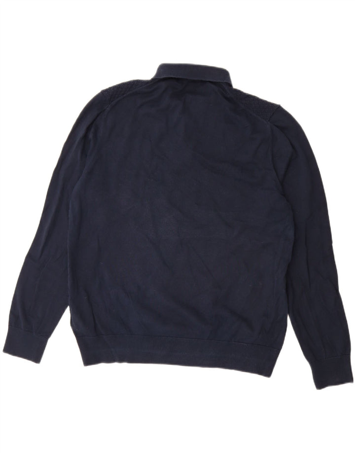 MARKS & SPENCER Herre rullehals sweater Stor marineblå bomuld