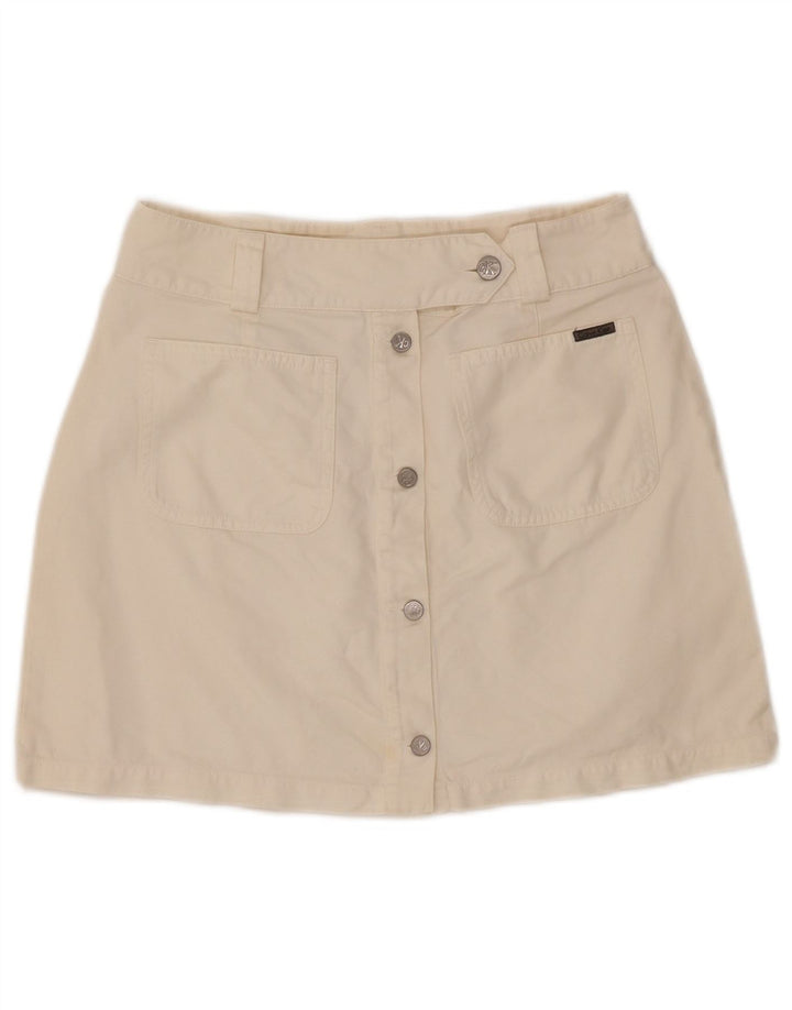 CALVIN KLEIN Mininederdel til kvinder W30 Medium Off White Bomuld