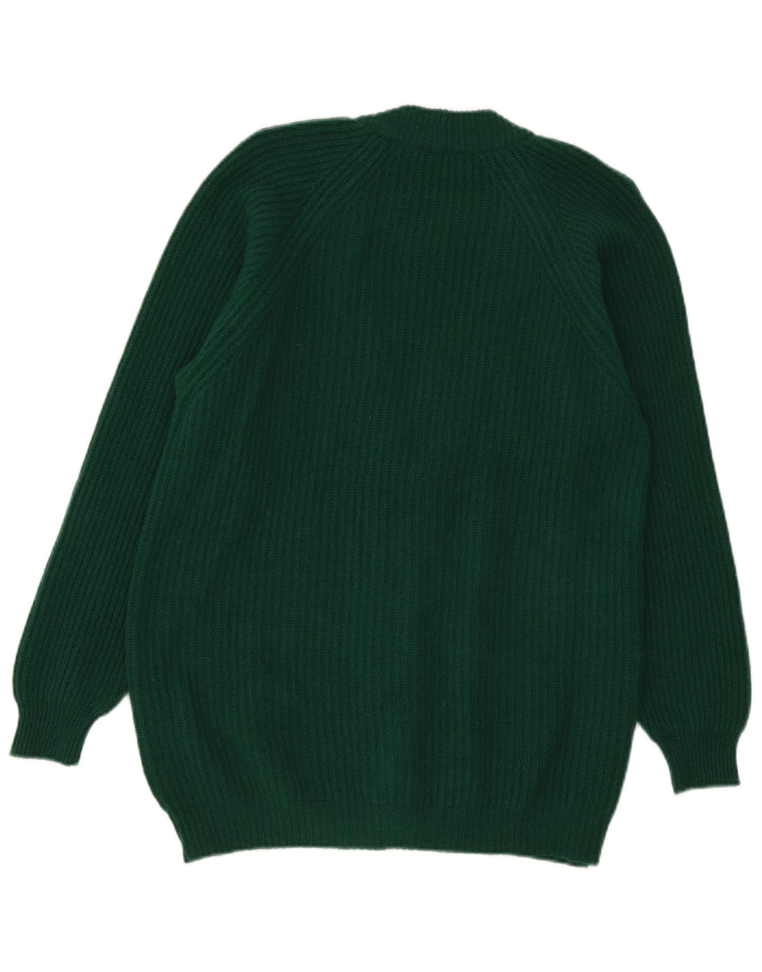 Vintage dame cardigan sweater UK 16 Large Green Wool