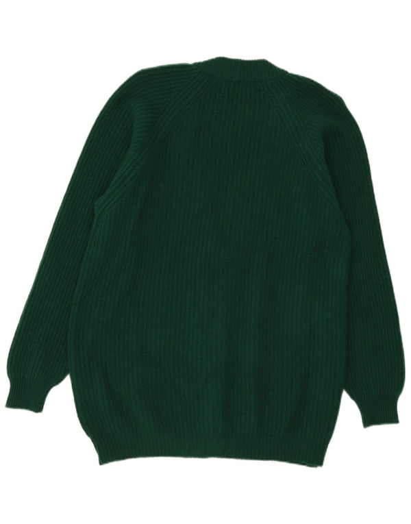 Vintage dame cardigan sweater UK 16 Large Green Wool