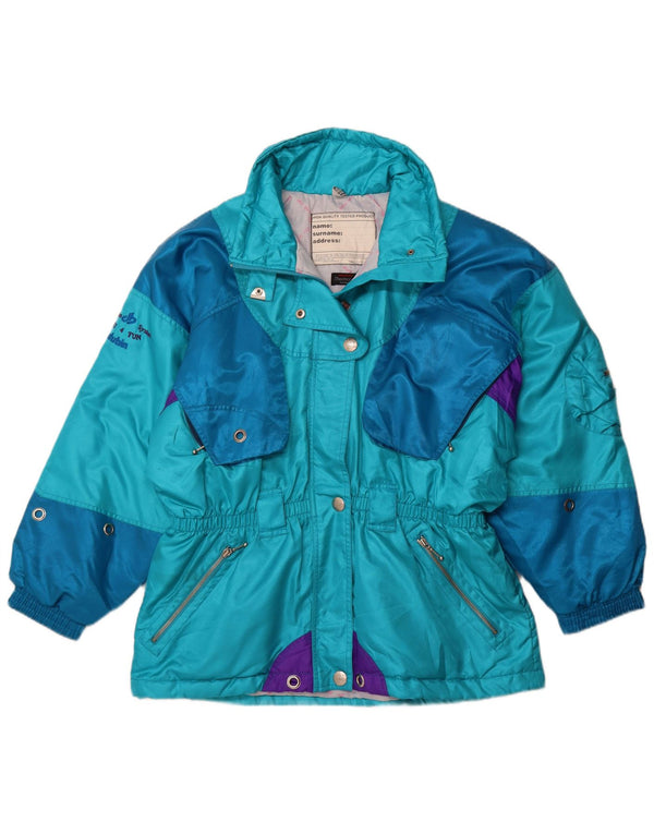 DUBIN Dame Oversized Skijakke EU 44 XL Blå Colourblock Sports