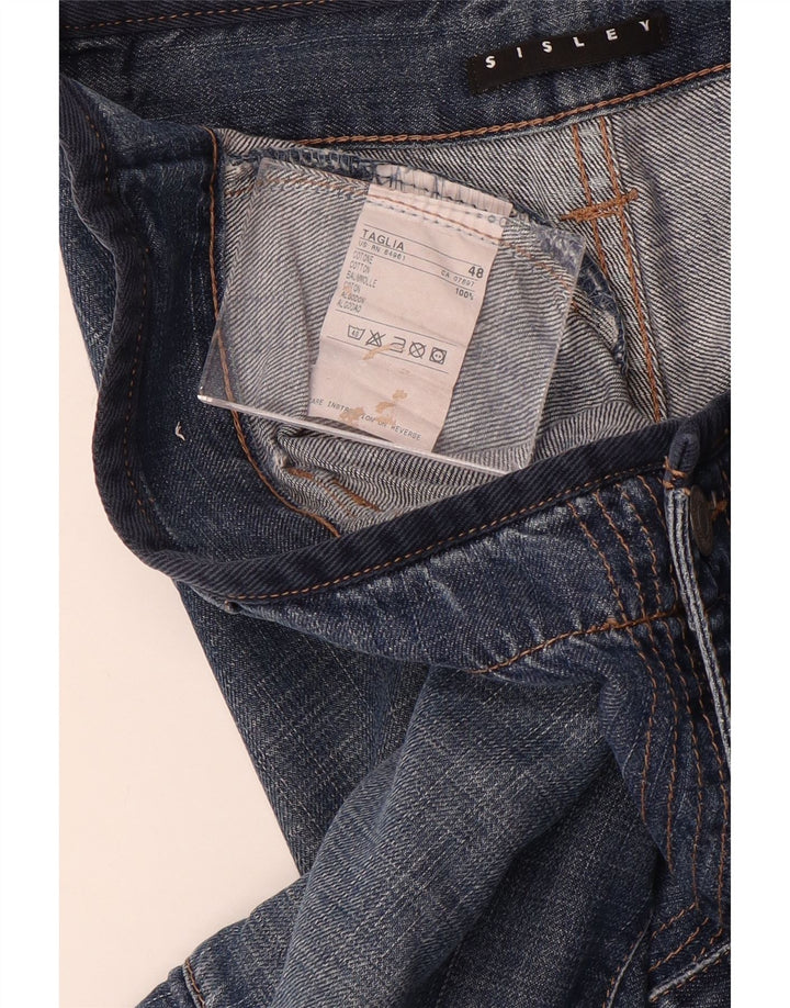 Sisley Herre Cargo Denim Shorts IT 48 Medium W34 Blå Bomuld