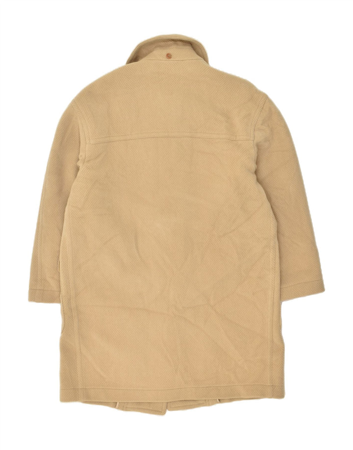 VINTAGE Womens Duffle Coat UK 16 Large Beige Chevron Vintage Vintage and Second-Hand Vintage from Messina Hembry 