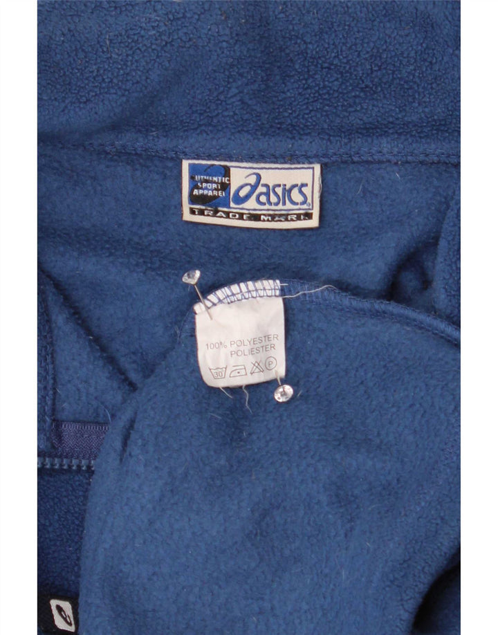 Asics herre lynlås hals fleece jumper stor marineblå polyester