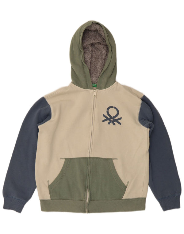 Benetton Boys Hættetrøje med lynlås 11-12 år 2XL Flerfarvet Colourblock