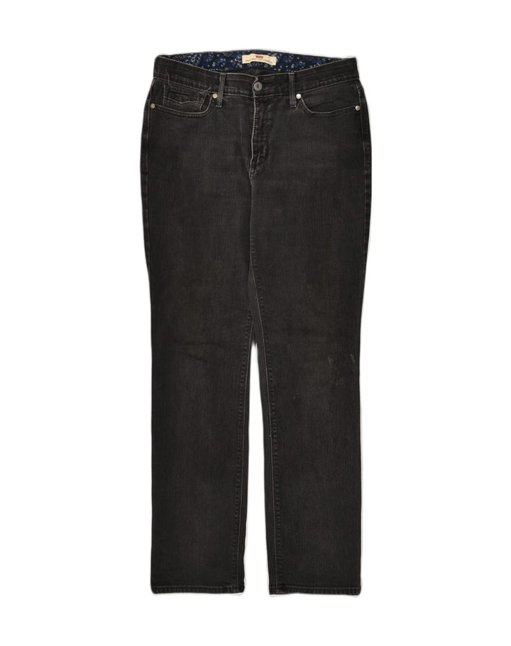LEVI'S Womens Straight Jeans US 12 Large W32 L30  Black Cotton | Vintage Levi's | Thrift | Second-Hand Levi's | Used Clothing | Messina Hembry 