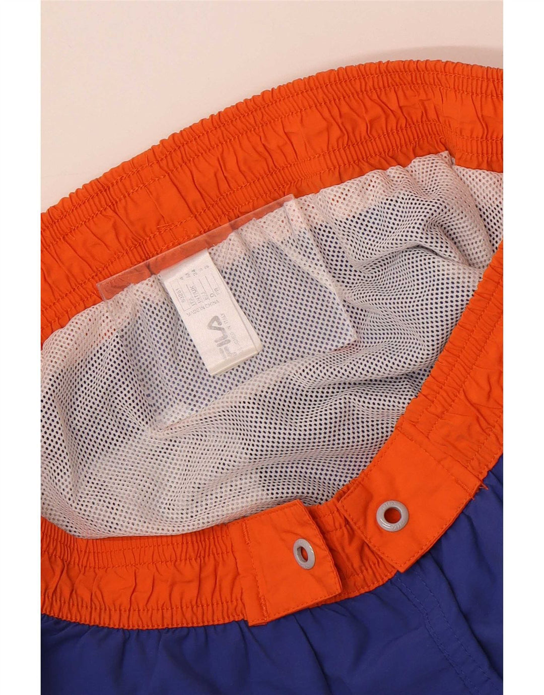 Fila Svømmeshorts til kvinder UK 12 Medium Blue Colourblock Bomuld