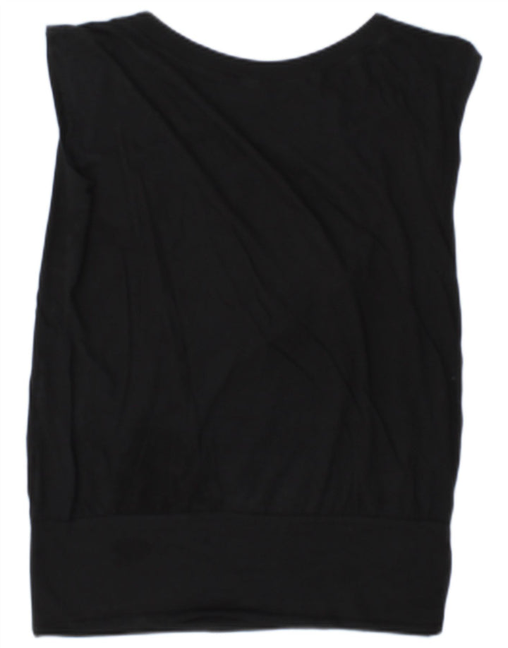 Elisabetta Franchi Dame Grafisk Vest Top IT 42 Medium Sort
