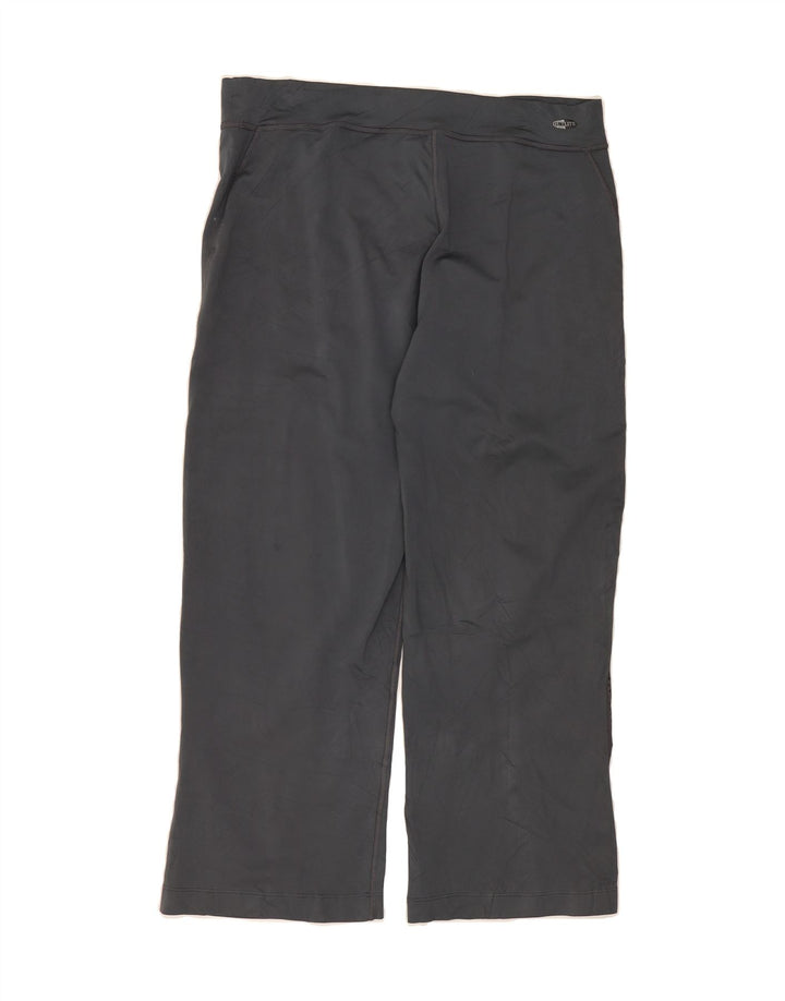ADIDAS Womens Climalite Tracksuit Trousers UK 16 Large  Grey Polyester Vintage Adidas and Second-Hand Adidas from Messina Hembry 