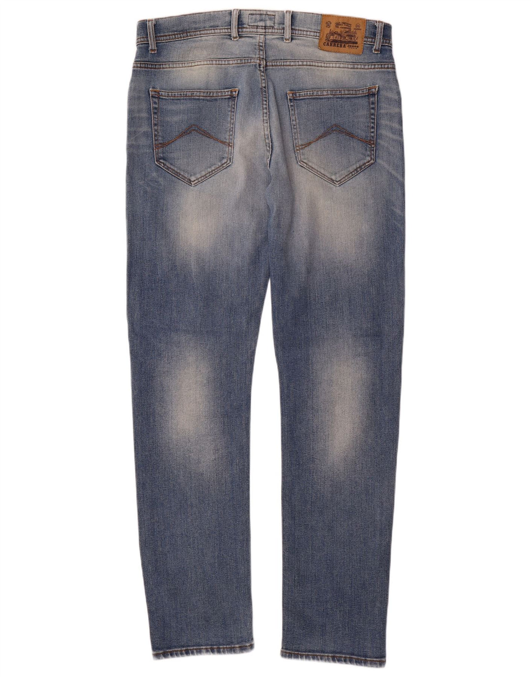 Carrera Herre Distressed Slim Jeans W34 L33 Blå Bomuld