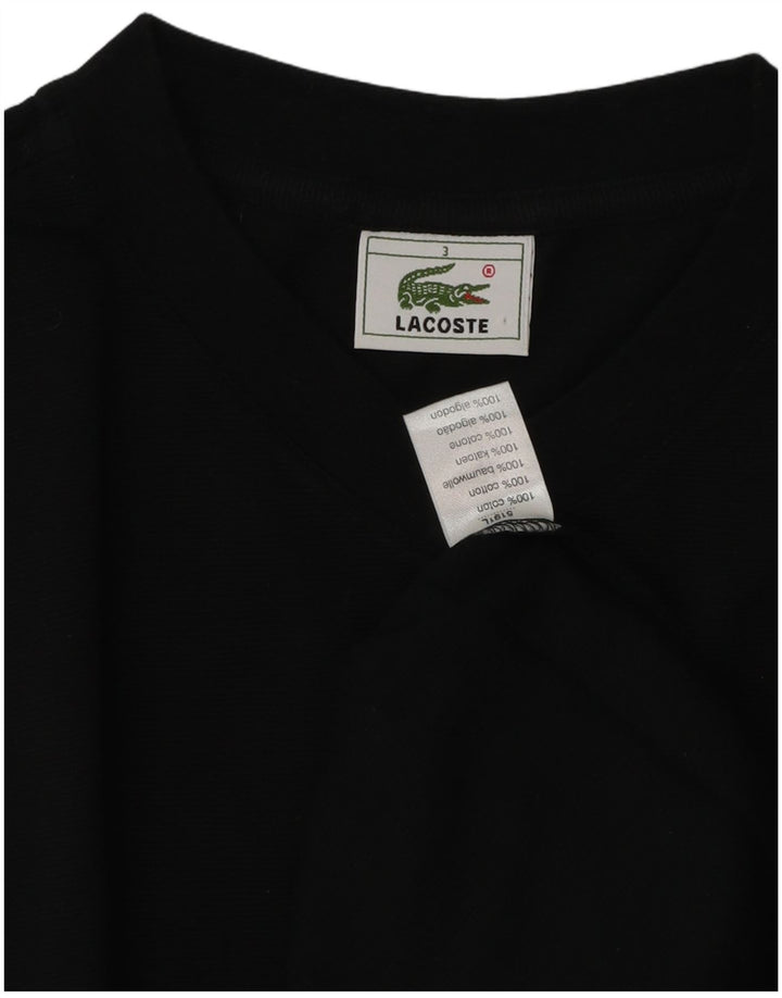 Lacoste Herre T-Shirt Top størrelse 3 Lille sort bomuld