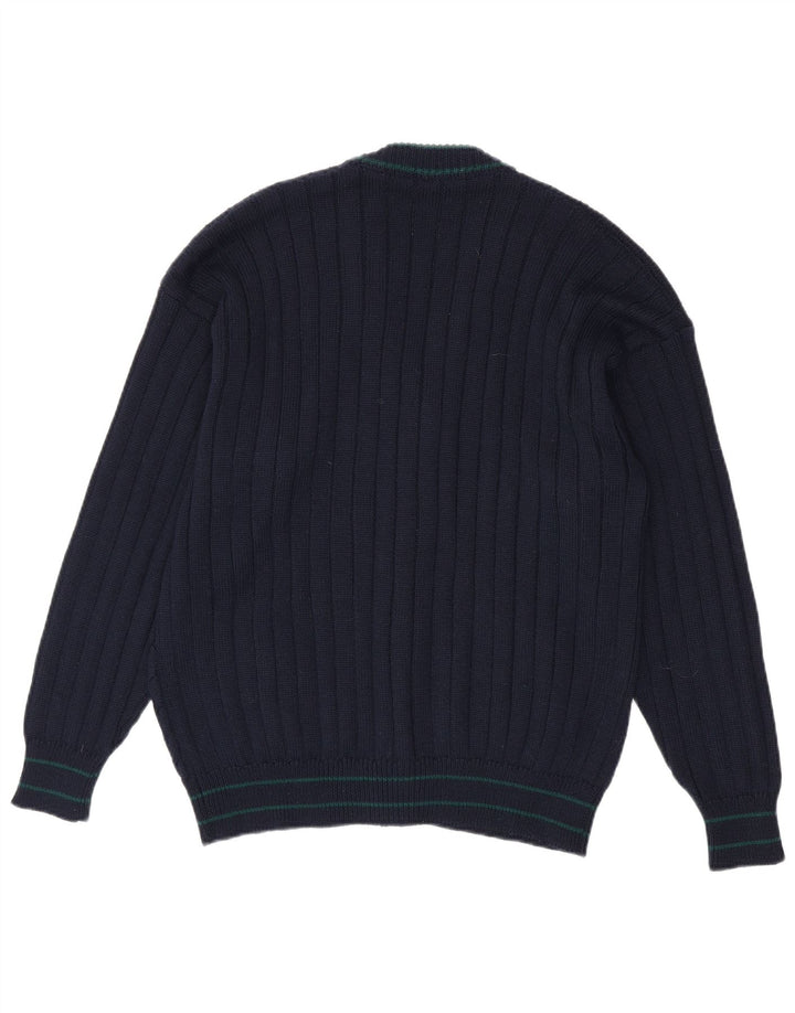 Vintage cardigan sweater til mænd mellem marineblå