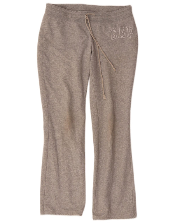 Gap Womens Flare Graphic Tracksuit Trousers UK 8 Small Grey Flecked Cotton