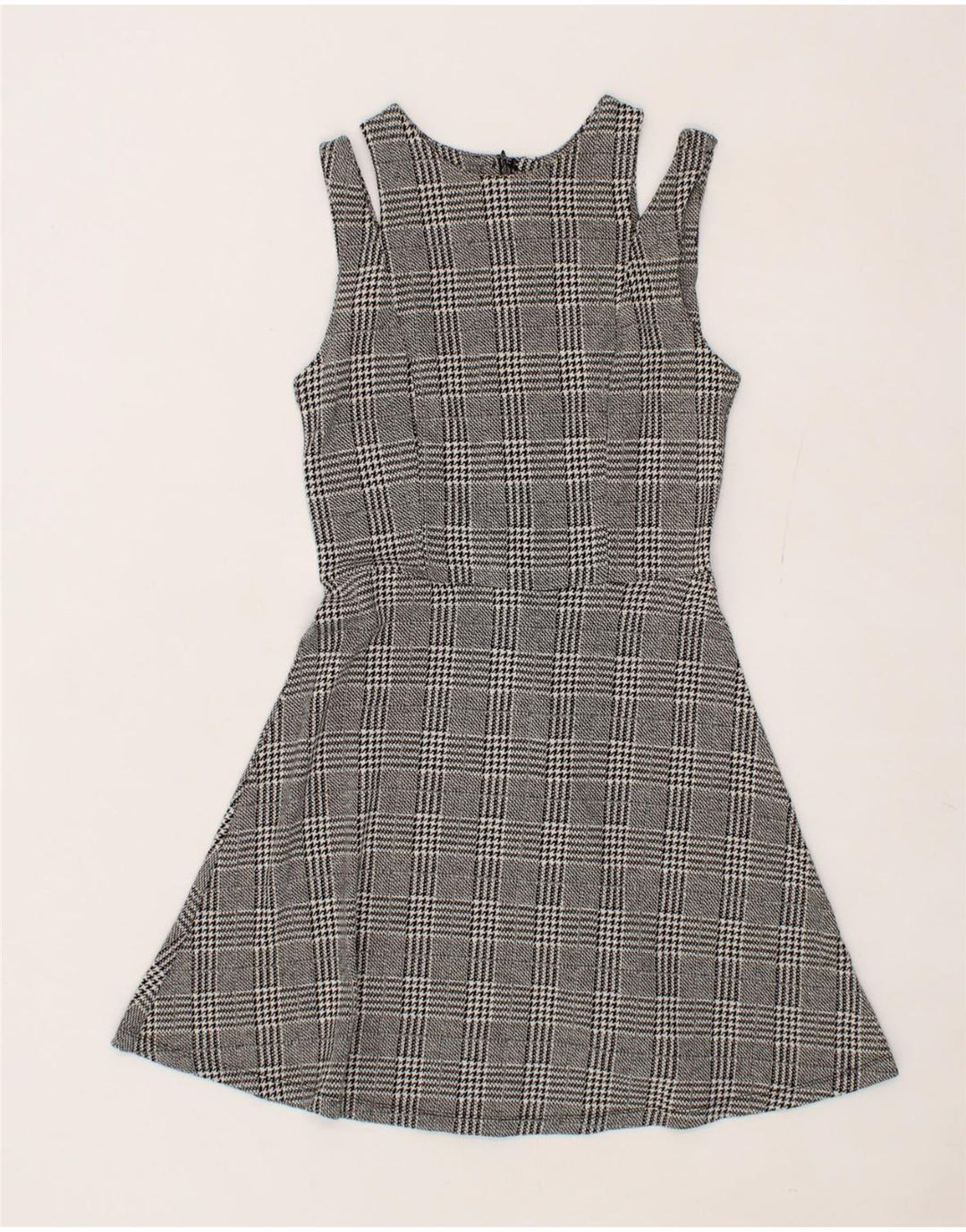 MOSSIMO Womens A-Line Dress UK 6 XS Grey Houndstooth Cotton Vintage Mossimo and Second-Hand Mossimo from Messina Hembry 