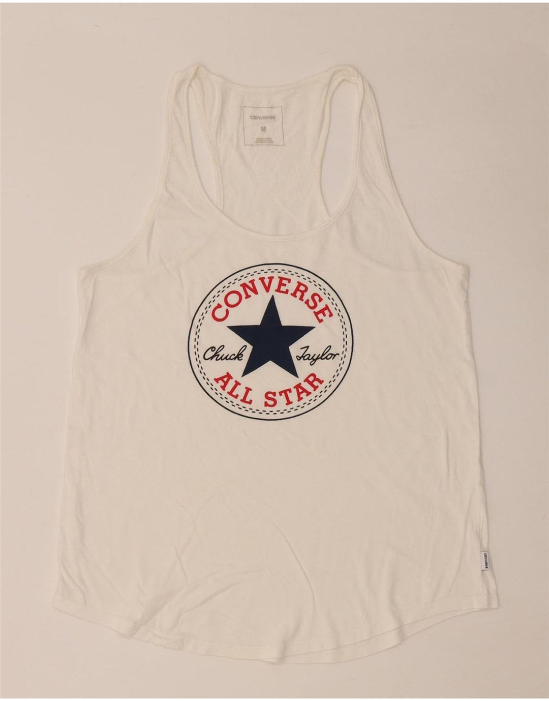 CONVERSE Dame Chuck Taylor Grafisk Vest Top UK 12 Medium White