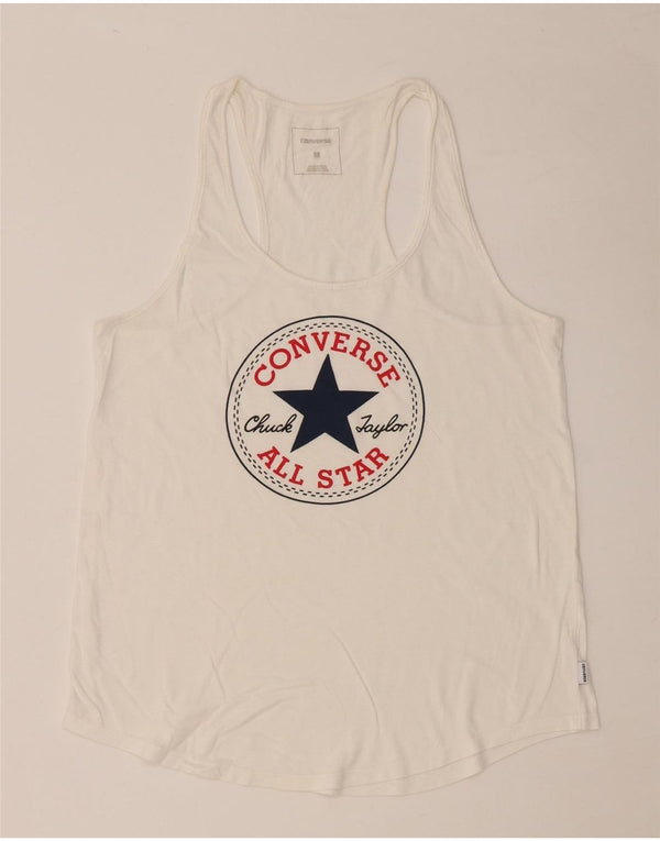 CONVERSE Dame Chuck Taylor Grafisk Vest Top UK 12 Medium White