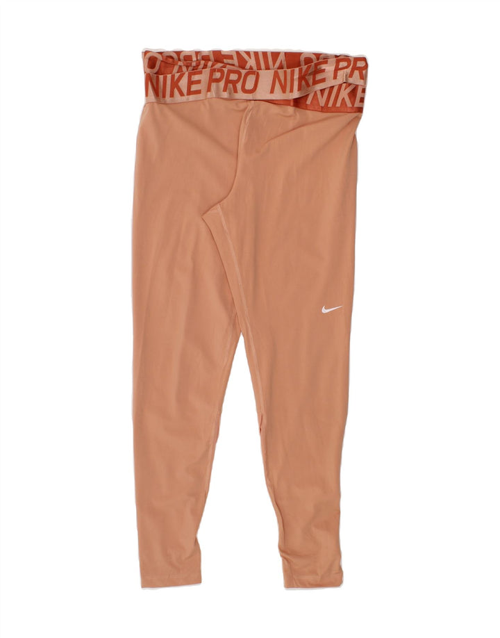 NIKE Womens Graphic Leggings UK 18 XL Beige Polyester Vintage Nike and Second-Hand Nike from Messina Hembry 