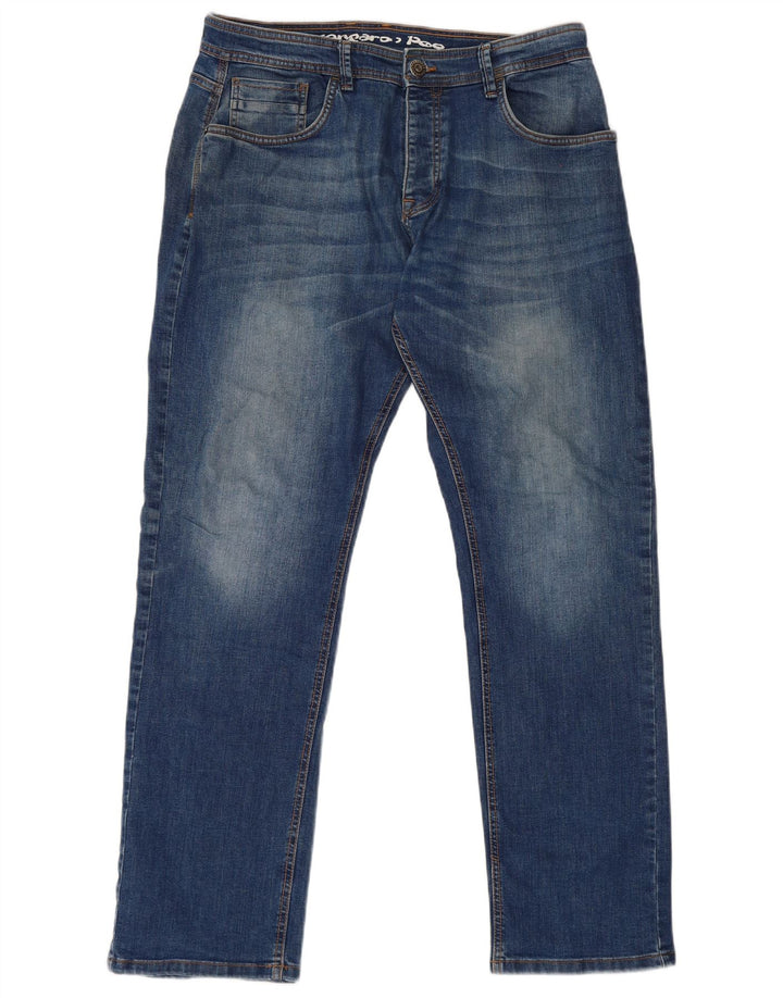 Kangaroo Poo Herre Straight Jeans W36 L32 Blå Bomuld