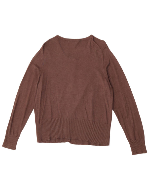 Marks & Spencer Womens Bolero Jumper UK 169 Large Brown Viscose